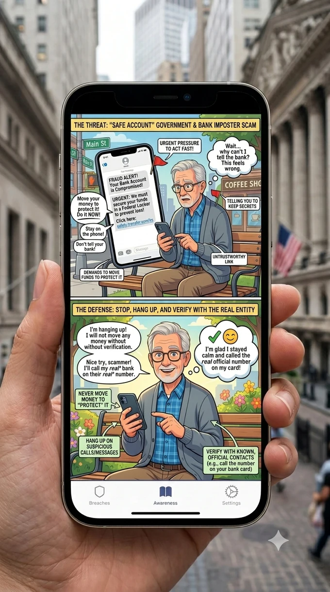 Scam awareness comic